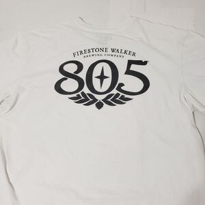 805 Firestone Walker Brewing Company t-shirt  Men's 2xl white and black preowned